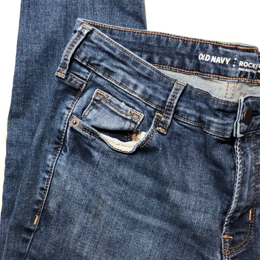 Old Navy Rockstar Mid Rise Jeans Kirrie Blue 10R - Picture 7 of 16